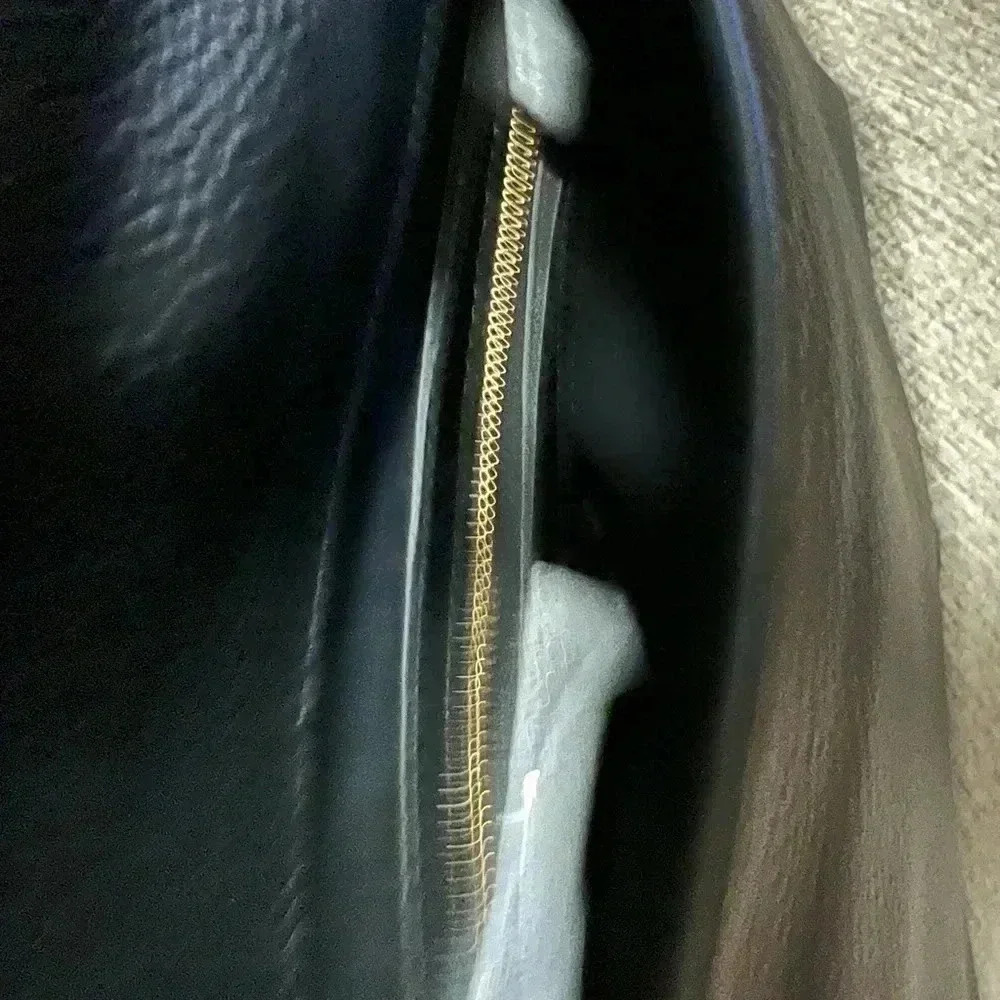 BLACK TORY BURCH Clutch W/Straps if you want to make as handbag - Picture 4 of 7